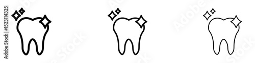 clean tooth icons for web site, mobile application. Logo illustration.