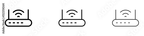 Wifi modem icons for web site, mobile application. Logo illustration.