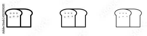 White bread icons for web site, mobile application. Logo illustration.