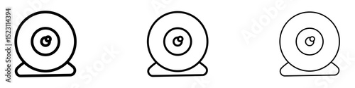 Web camera icons for web site, mobile application. Logo illustration.