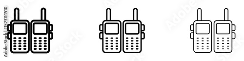 Two way radio icons for web site, mobile application. Logo illustration.
