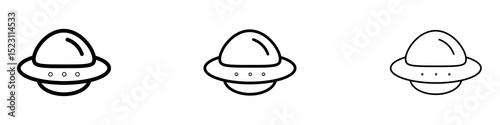 UFO icons for web site, mobile application. Logo illustration.
