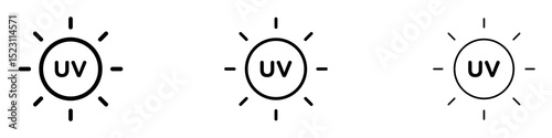 UV icons for web site, mobile application. Logo illustration.