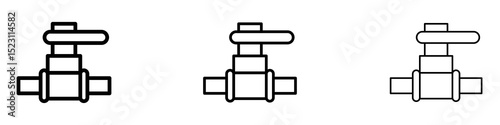 Valve icons for web site, mobile application. Logo illustration.