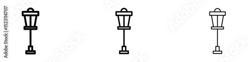 Street lamp icons for web site, mobile application. Logo illustration.