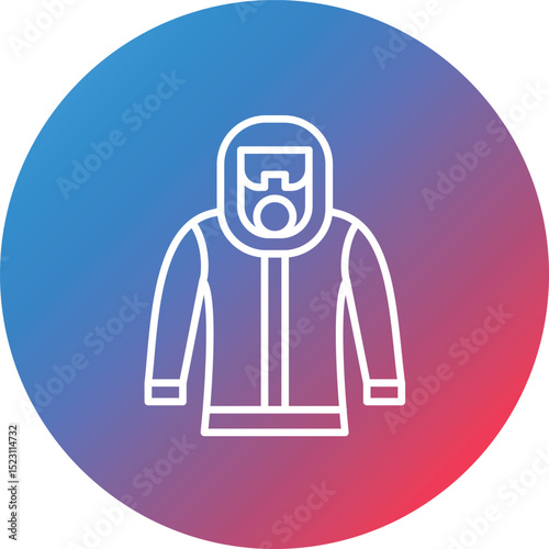 PPE Line Gradient Circle Background Icon