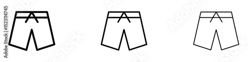 Swim shorts icons for web site, mobile application. Logo illustration.