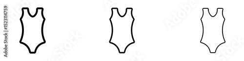 Swimsuit icons for web site, mobile application. Logo illustration.