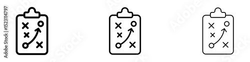 Tactics icons for web site, mobile application. Logo illustration.