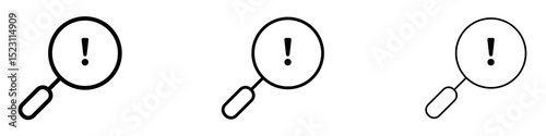 Risk analysis icons for web site, mobile application. Logo illustration.