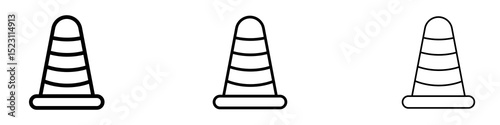 Road cone icons for web site, mobile application. Logo illustration.