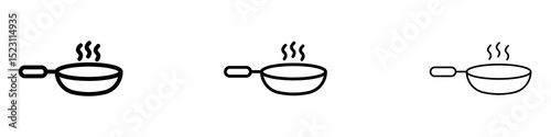 Sauce pan icons for web site, mobile application. Logo illustration.