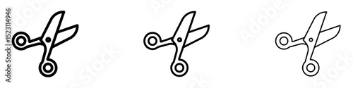 Scissors icons for web site, mobile application. Logo illustration.