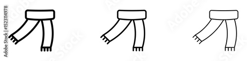 Scarf icons for web site, mobile application. Logo illustration.