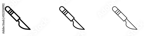 Scalpel icons for web site, mobile application. Logo illustration.