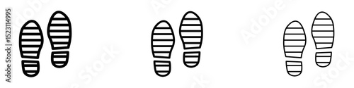 Shoe print icons for web site, mobile application. Logo illustration.