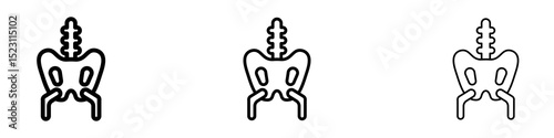 Pelvis icons for web site, mobile application. Logo illustration.