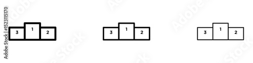 Podium icons for web site, mobile application. Logo illustration.