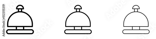 Reception bell icons for web site, mobile application. Logo illustration.