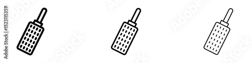 Microplane grater icons for web site, mobile application. Logo illustration.