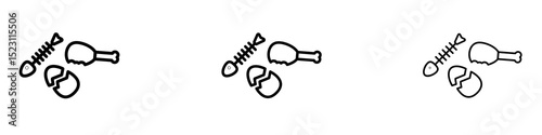 Organic waste icons for web site, mobile application. Logo illustration.