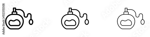 Parfum icons for web site, mobile application. Logo illustration.