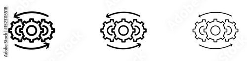 Operation icons for web site, mobile application. Logo illustration.