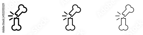 Osteoporosis icons for web site, mobile application. Logo illustration.