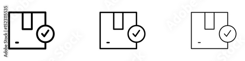 Order receive icons for web site, mobile application. Logo illustration.