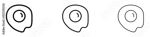 Omelet icons for web site, mobile application. Logo illustration.