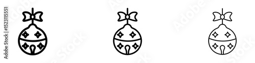 Jingle bell icons for web site, mobile application. Logo illustration.