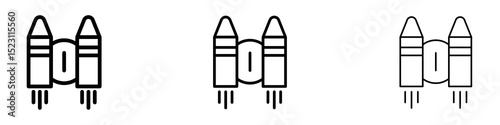 Jetpack icons for web site, mobile application. Logo illustration.