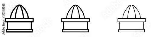 Juicer squeezer icons for web site, mobile application. Logo illustration.
