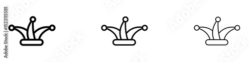 Joker hat icons for web site, mobile application. Logo illustration.