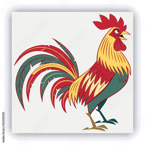 Rooster sketch engraving black and white outline. Scratch board imitation. illustrated in vintage line art style on a white background.