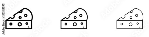 Parmesan icons for web site, mobile application. Logo illustration.