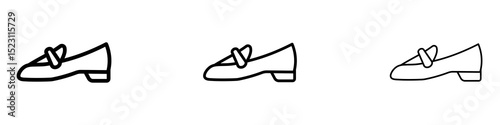 Loafer icons for web site, mobile application. Logo illustration.