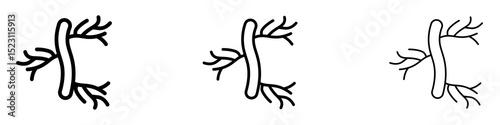 Human artery icons for web site, mobile application. Logo illustration.