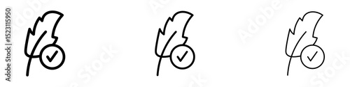 Hypoallergenic tested icons for web site, mobile application. Logo illustration.