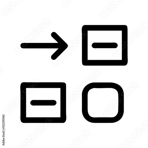 Vector icon of navigation elements and status indicators for improving user interactions in applications