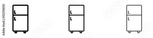 Fridge icons for web site, mobile application. Logo illustration.
