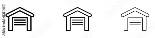 Garage icons for web site, mobile application. Logo illustration.