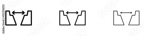 Gap icons for web site, mobile application. Logo illustration.
