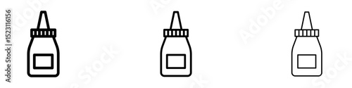Glue bottle icons for web site, mobile application. Logo illustration.