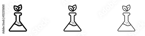 GMO icons for web site, mobile application. Logo illustration.
