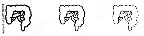 Gut icons for web site, mobile application. Logo illustration.