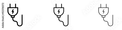 Electrical plug icons for web site, mobile application. Logo illustration.