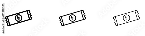 Energy bar icons for web site, mobile application. Logo illustration.