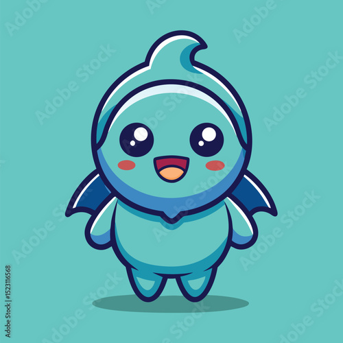 Cute Buto Ijo Indonesian Ghost – Mythical Holiday Character Cartoon Vector Isolated

