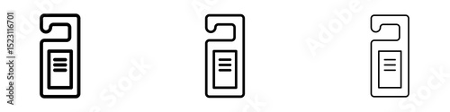 Door hanger icons for web site, mobile application. Logo illustration.